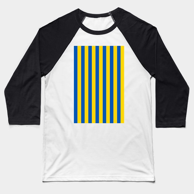 Ukraine Flag Colors - Gold and Azure Stripes Baseball T-Shirt by iskybibblle